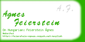 agnes feierstein business card